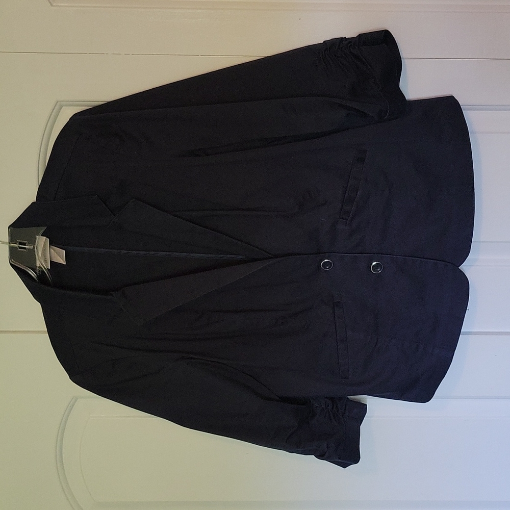 Dark blue 3/4 length sleeve blazer